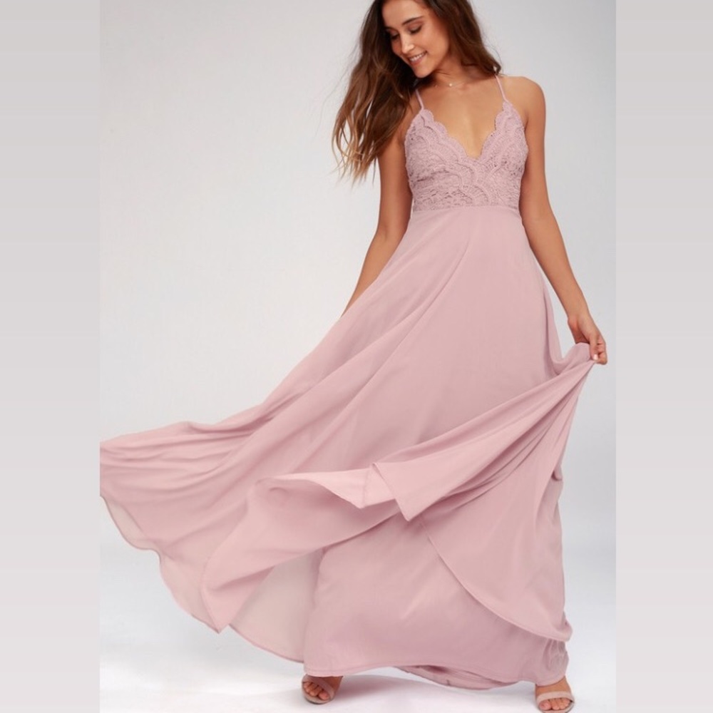 2 Maxi dress dusty lavender great for bridesmaid / wedding - Picture 1 of 3